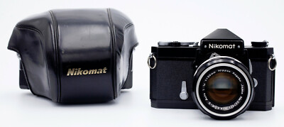 NIKON NIKOMAT FTN BLACK 35mm FILM CAMERA BODY WITH NIKKOR-S