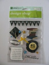 Making Memories Design Shop GRADUATION 3D Stickers NIP