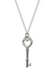 GIANI BERNINI Heart Key 18" Pendant Necklace in Sterling Silver