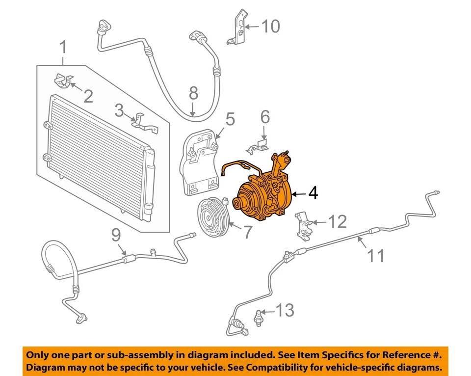 Compresor de aire acondicionado usado se adapta a: Toyota Avalon 2003 grado A Foto 3 de 4