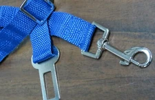 Happy Paws Seat Belt Dog SET 2, BLUE, Car, Truck, Suv, All Metal Hardware Best! 