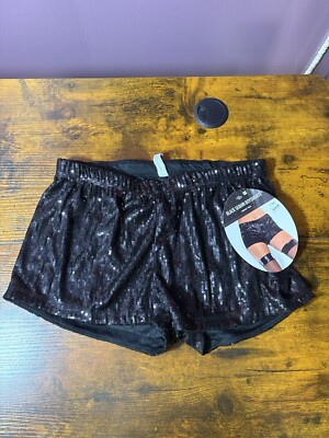 Black Sequin Boy Shorts Cute Fancy Dress Up Halloween Adult Costume Accessory