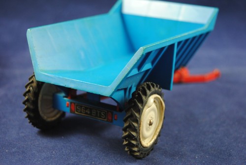 1960* Britains 1:32 Farm 9629 Light BLUE SHAWNEE POOLE REAR DUMP Trailer TRACTOR - Picture 9 of 23