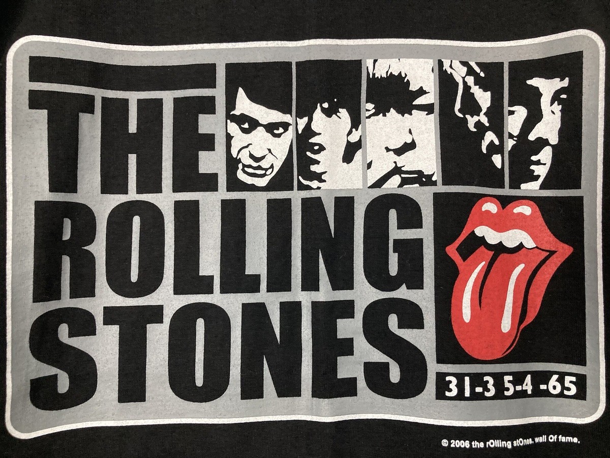 90s wall of fame ローリング　ストーンズ　ラグラン　Tシャツ THE ROLLING STONES SHIRT 2006 WALL OF FAME VTG ROCK BAND