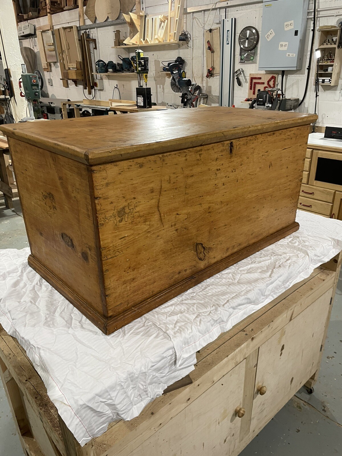 Victorian Pine Blanket Box eBay
