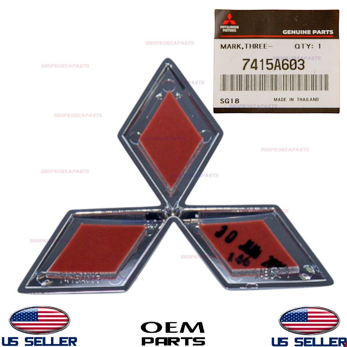 Front Grille Emblem Mitsubishi Lancer Mirage Outlander Eclipse