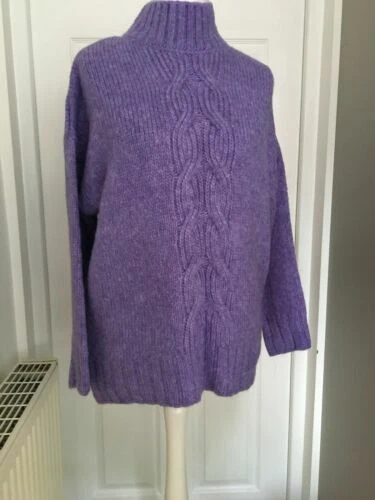 Purple High Neck Jumpers & Cardigans for Women