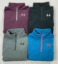 Boy's Youth Under Armour Cold Gear Loose Fleece Quarter Zip Jacket