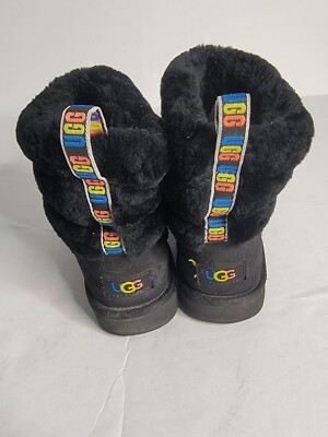 UGG Multicolor Quilted Boots UGG Fluff Quilted Motlee Suede Slip On Boots- | Mercari main image 4