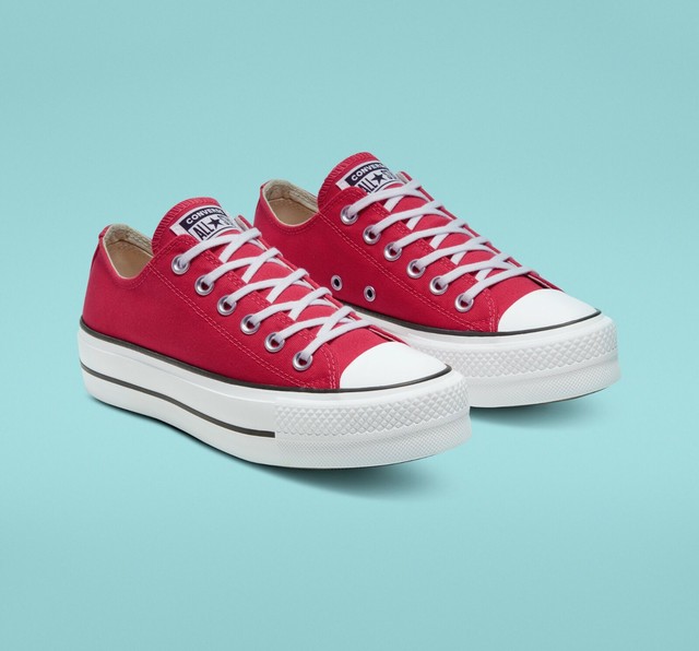 carmine pink converse