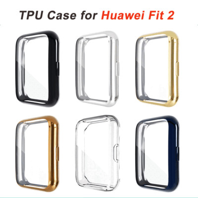 Schutzhülle für Huawei Watch Fit 2 Full Cover Case Screen Protector schwarz TPU