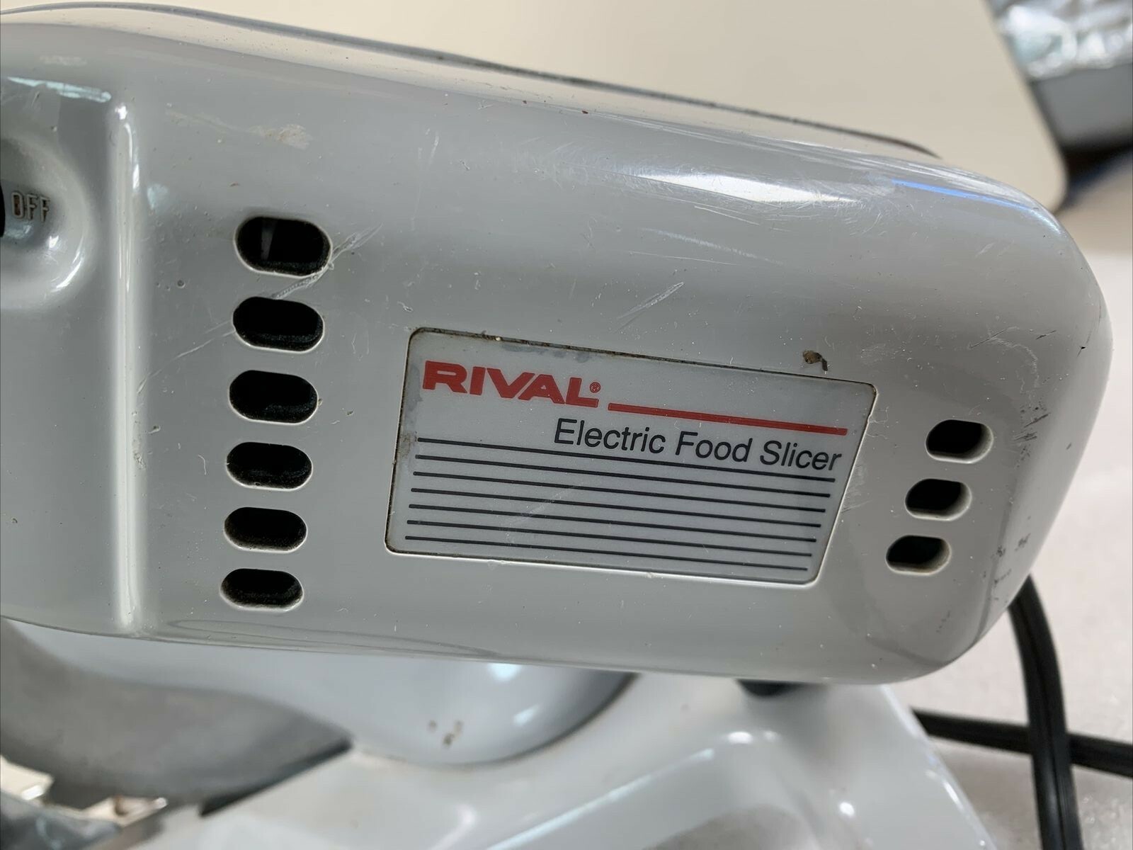 Vintage Rival 1101/8 Electric Chrome Meat Food Slicer Countertop eBay