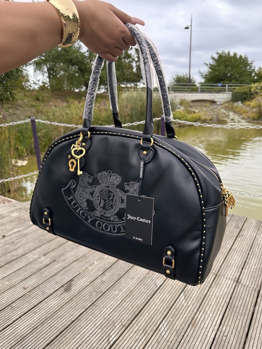 Y2k/2000s juicy couture vintage style PU leather Bowling bag