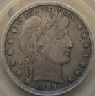 1899 Barber Half Dollar 50c PCGS Certified VF20