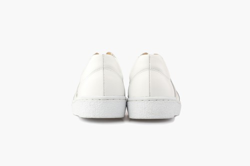 Tenis deportivas Firenze Atelier para hombre hechas a mano de cuero blanco entrenadores del ejército alemán - Imagen 7 de 17