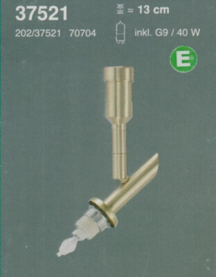 Fischer HV-Track 37521 Strahler (Ohne Glas) messing matt  G9 40W