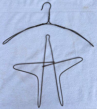 2 VINTAGE METAL HANGERS -- WONDERFUL ADDITION TO A COLLECTION