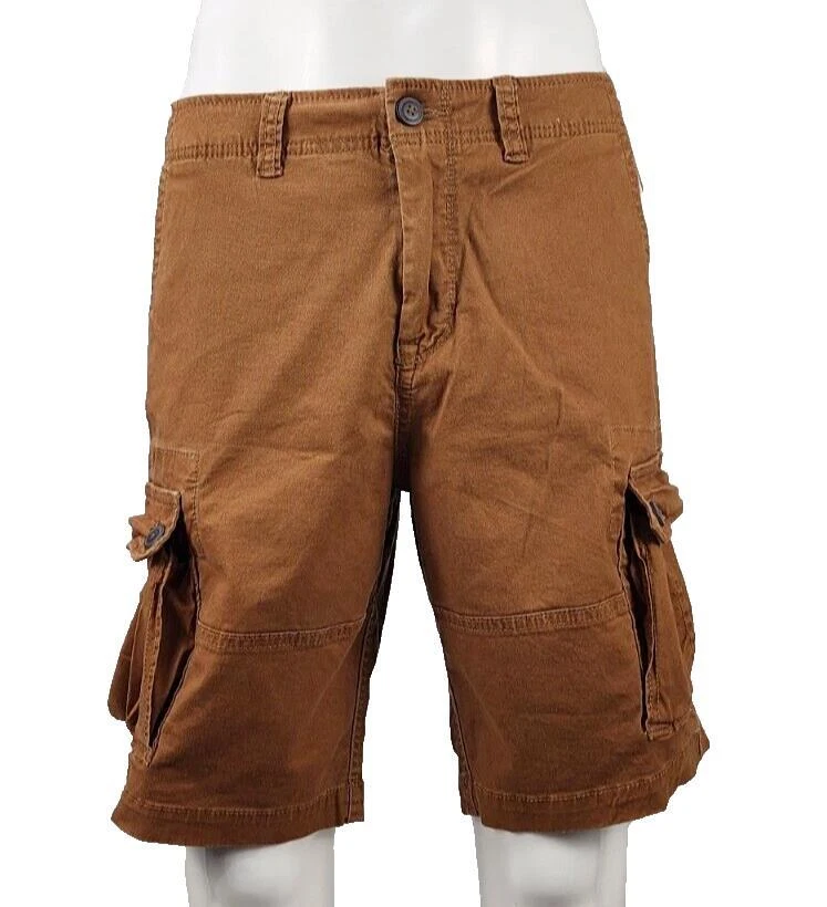Aeropostale Longer Length Cargo Shorts (Brown. 33)
