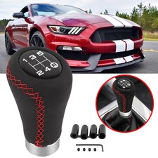 For Ford Mustang Car Gear Shifter Knob Manual Stick Shift Handle Leather 5 Speed