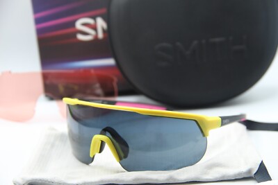 NEW SMITH OPTICS TRACKSTAND MATTE CITRON PGC YELLOW AUTHENTIC SUNGLASSES 99-01