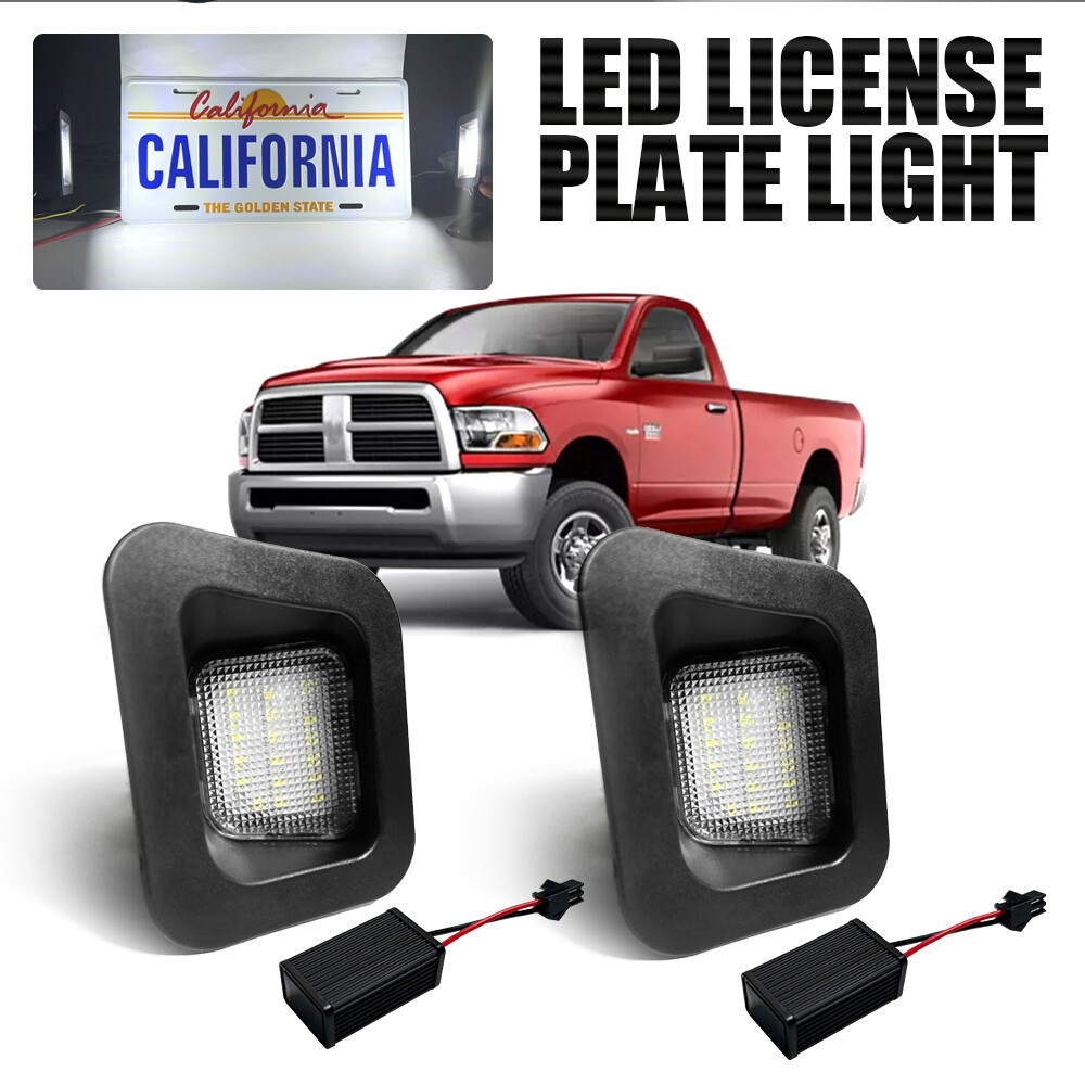 2PCS For Dodge Ram 1500 2010-2018 LED License Plate Light Assembly