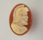 Vintage Molded Plastic Cameo Pin Brooch Costume Jewelry