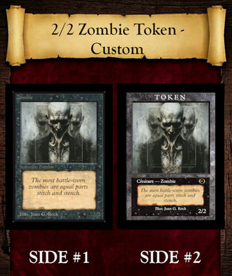 Zombie Token (Custom Retro) - Magic: The Gathering (MTG) - Playtest Card / cEDH