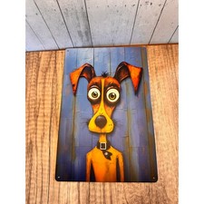Cute Dog Metal Sign Dog Lover Gift Decor Gift Idea Hound Dog NEW FAST SHIP