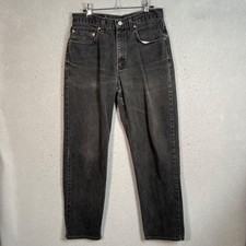 Vintage Levis 550 Mens Size 33 x 32 FITS 31 x 30 Relaxed Fit Black Denim Jeans