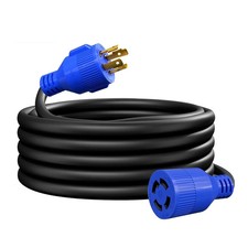4 Prong 30 Amp 10 Foot Generator Extension Cord, NEMA L14-30P/L14-30R, 125/250V