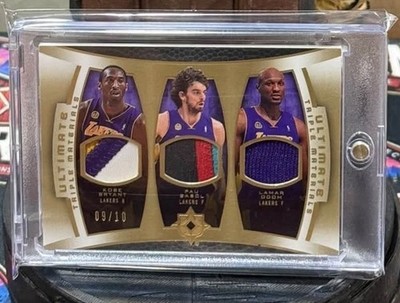 🚨Trio Materials Lakers Kobe Bryant Pau Gasol Lamar Odom 09/10 Game Warn🚨