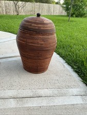 Pencil Reed Rattan Libbed Floor Basket