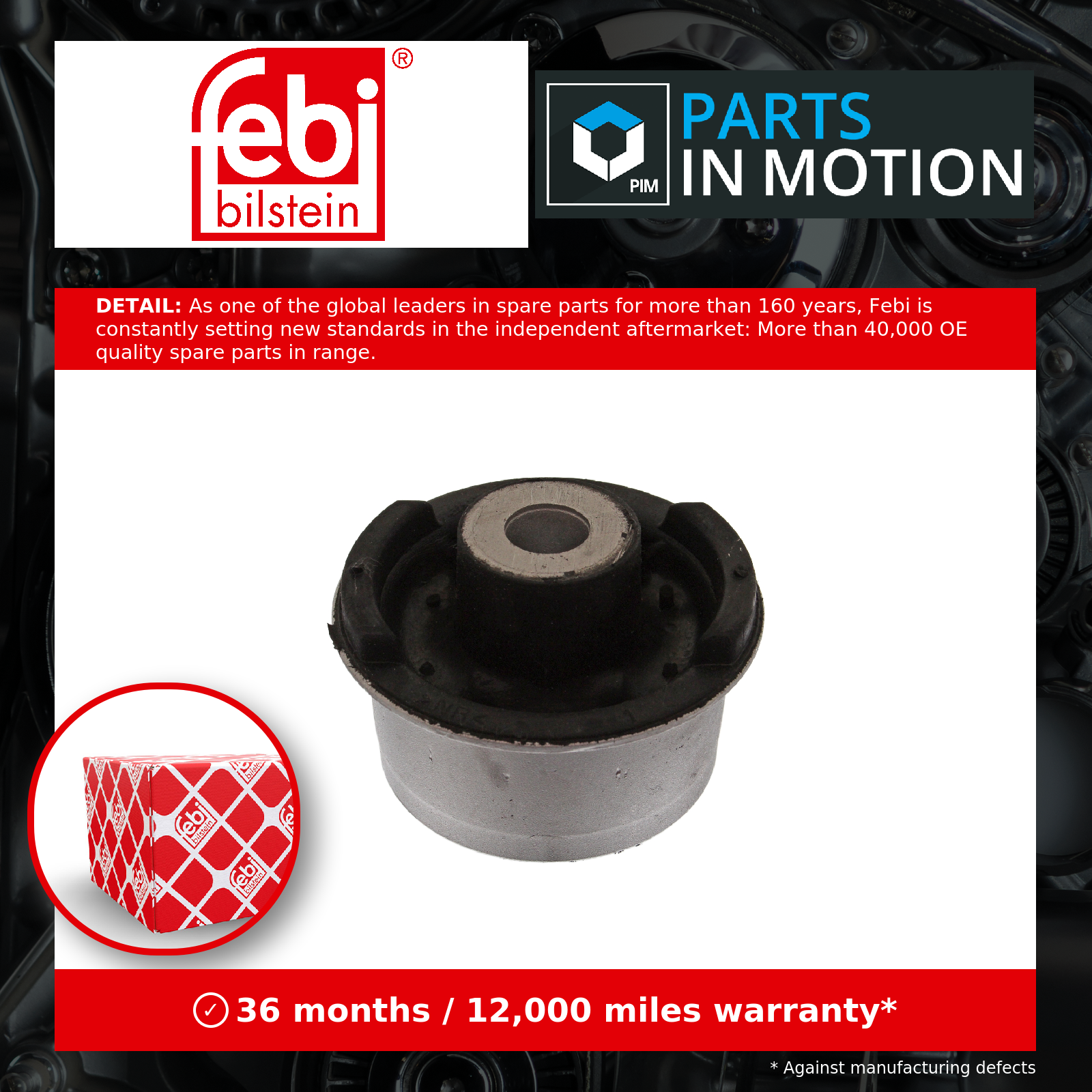Wishbone / Control / Trailing Arm Bush Front 18073 Febi Mounting Suspension New