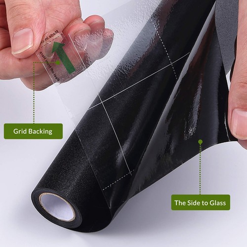 Static Cling Blackout Window Film Privacy Room Darkening Tint 17.7x78.7 in - Picture 7 of 8