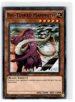 Yu-Gi-Oh! Speed Duel Big-Tusked Mammoth 1st Edition SGX4-END08 Moderately Played