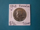 US COINS 1949 YEAR "S" FRANKLIN HALF DOLLAR NICE SILVER COIN.