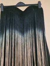 Lovely Elegant Ladies Black Dress w/ tassel Size UK 10.