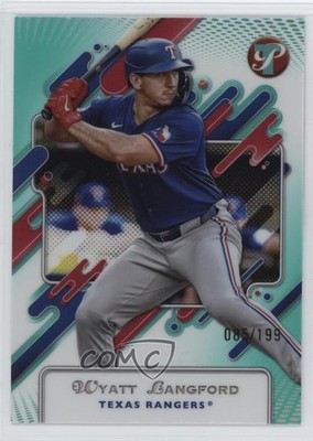 2025 Topps Pristine Aqua Pulsar Refractor /199 Wyatt Langford #222 16wc