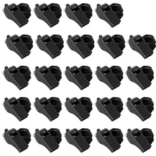 24 Pack 120dB Loud Referee Whistles with Lanyards – Heavy-Duty Black Sports W...