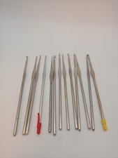 Vintage Crochet Hooks Sewing Awls All Metal Bates  Boye Set Of 13
