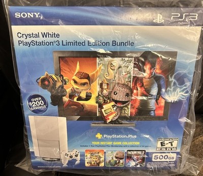 Crystal White PlayStation 3 limited edition bundle brand  new sealed