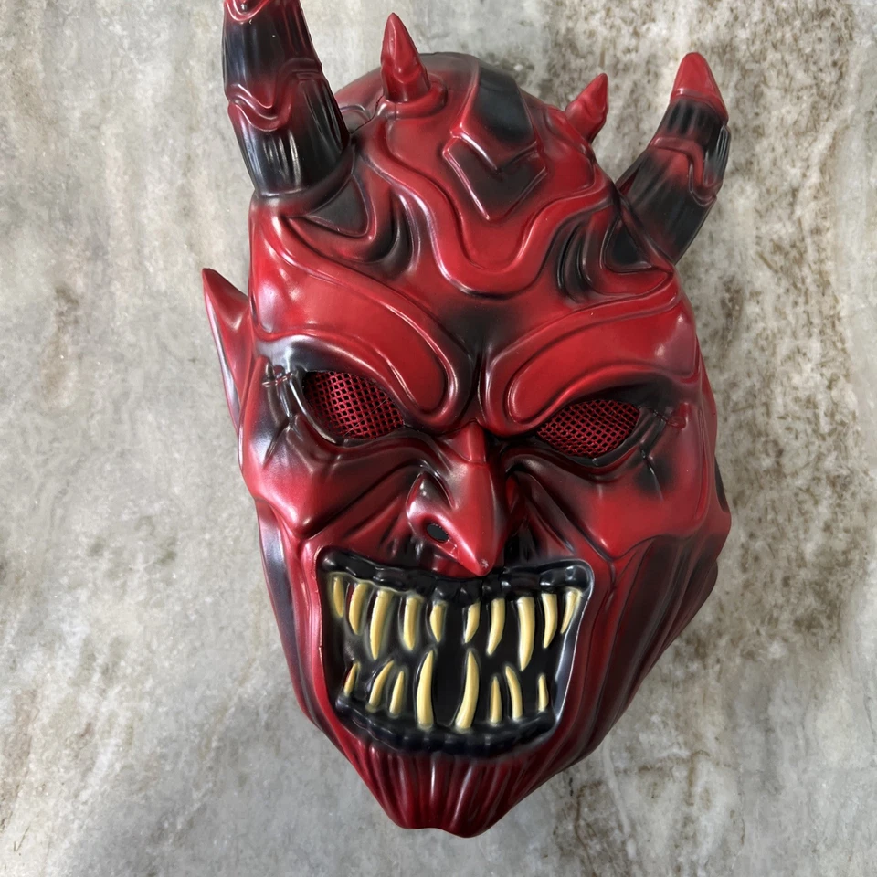 Diablo Monstruo Demonio Rojo Negro Traje Tú mismo Vestido Elegante Halloween Niño Disfraz Foto 4 de 4