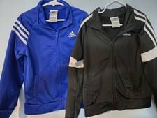 Adidas Kids Full Zip Track Jacket Blue and Black Size 6 ~Lot of 2~