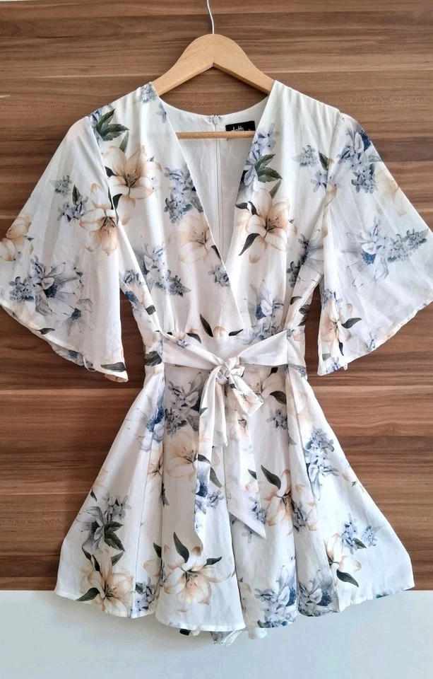 Dotti Kurzer Jumpsuit Gr.S M Damen Einteiler Kurze Hose Rock Floral - Bild 2 von 4