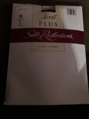 Hanes Plus Silk Reflections Silky Sheer Size One Plus Color Jet Enhanced Toe