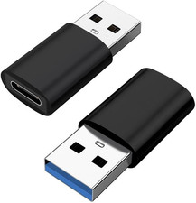 C Charger Car Adapter to USB Adapter, 2-Pack Type a to Type C Adapter USB Type C