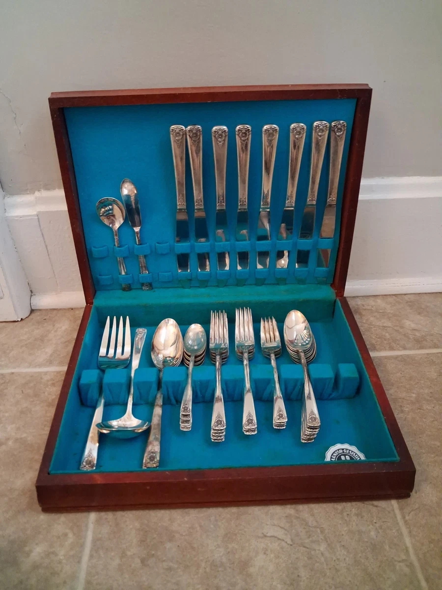 Wm. Rogers & Son Flatware-Set Antique US Silver-Plated Flatware
