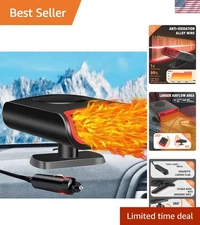 Compact 12V Car Heater with Cooling & 360° Adjustment - Rapid Defrosting