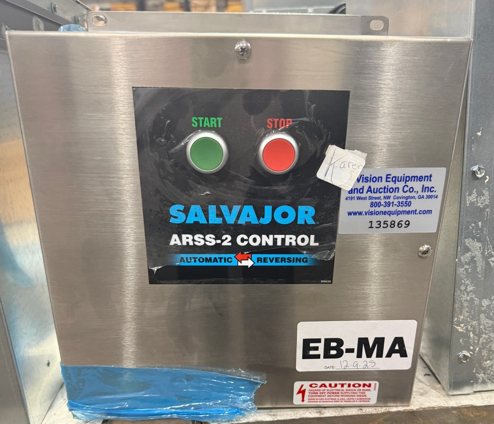 SALVAJOR ARSS-2 12 INCH AUTOMATIC REVERSING DISPOSER CONTROL PANEL