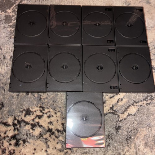 Lot of 9 New EMPTY DVD 3 & 6 Disc Replacement Cases